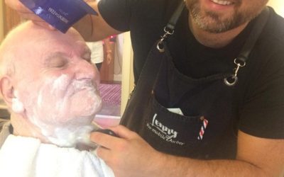 Lenny, the Dementia friendly barber visits our Antrim residents
